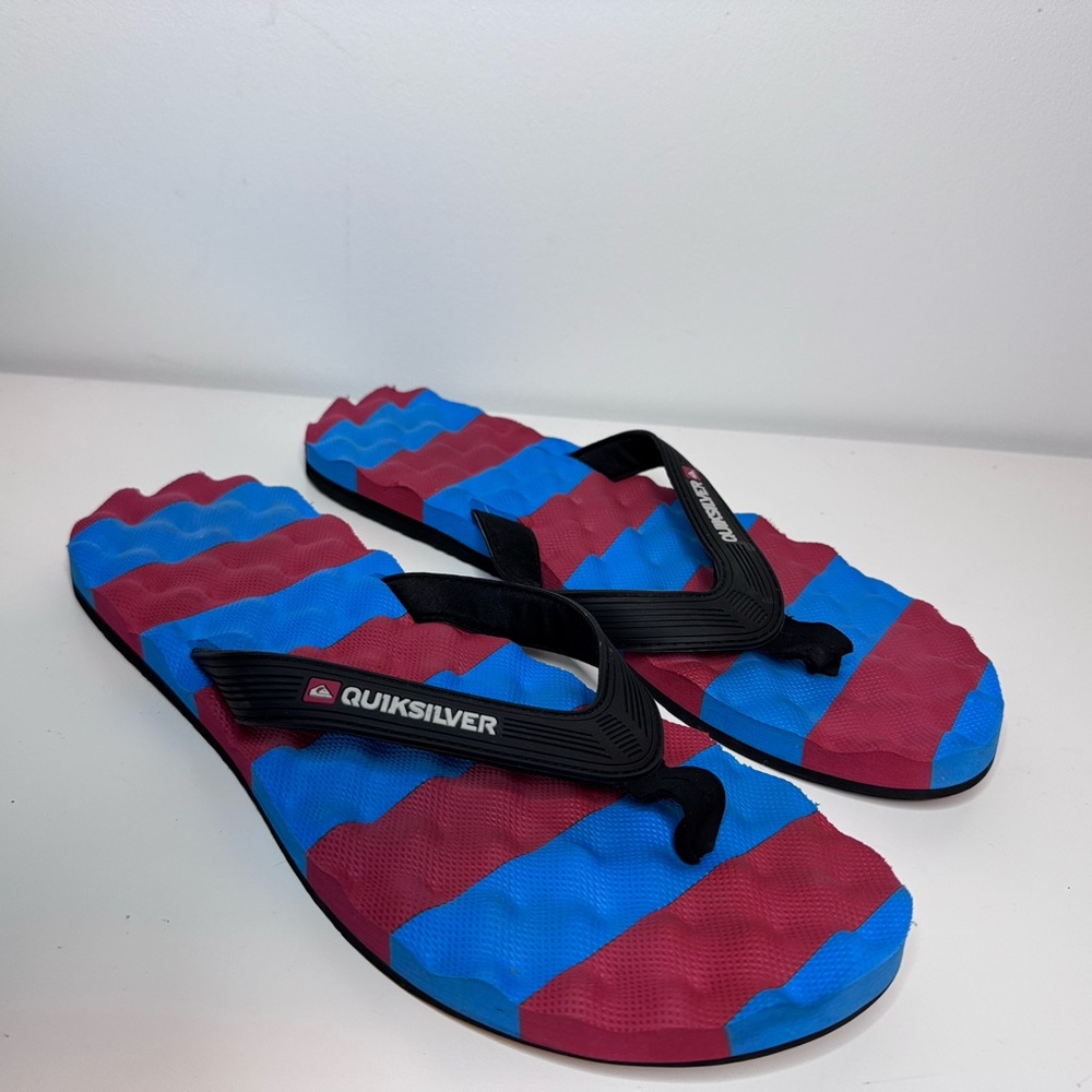 Quiksilver Massage 2 men's flip-flops in a blue and red
